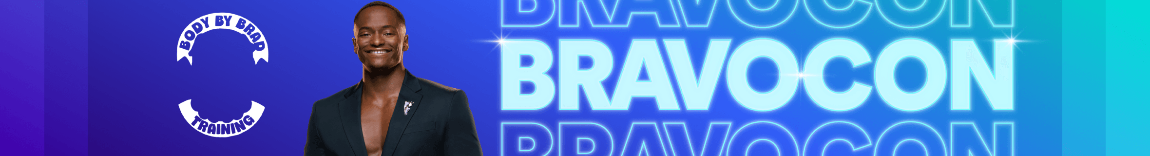 Shop Bradley Carter logo over blue gradient background header 