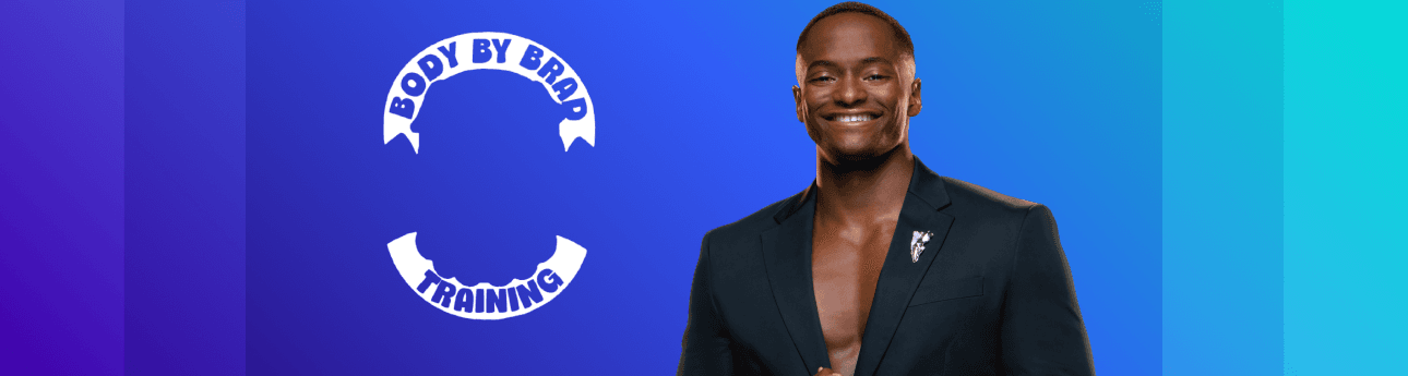 Shop Bradley Carter logo over blue gradient background header 