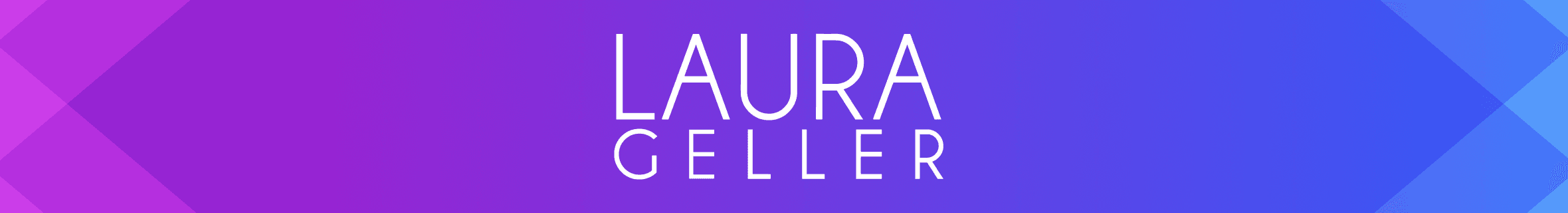 Laura Geller Beauty Logo on purple gradient background header image