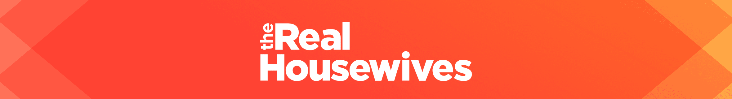 Shop The Real Housewives Logo on orange gradient background header
