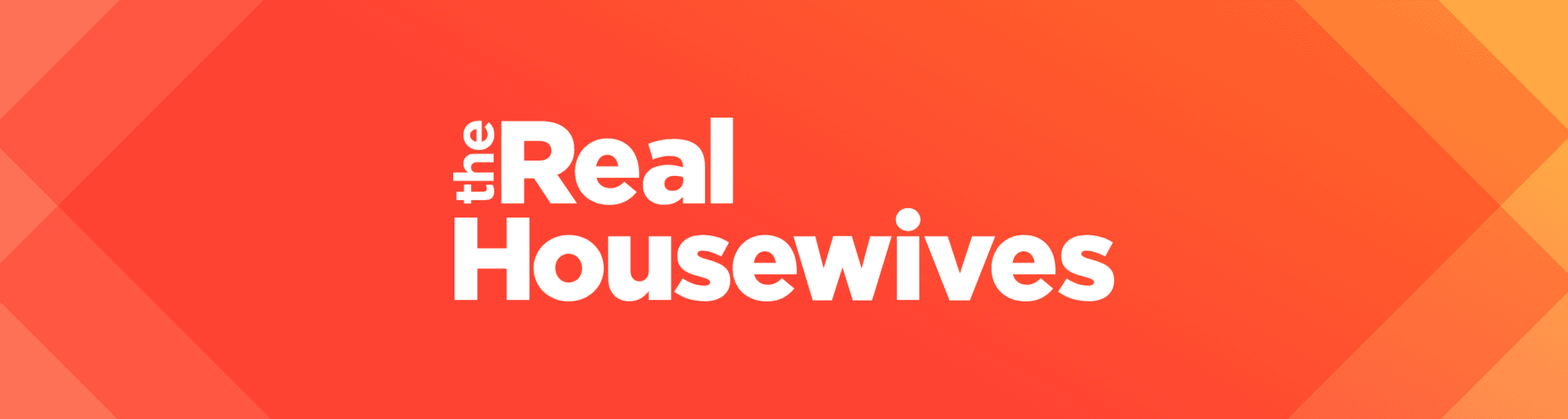Shop The Real Housewives Logo on orange gradient background header