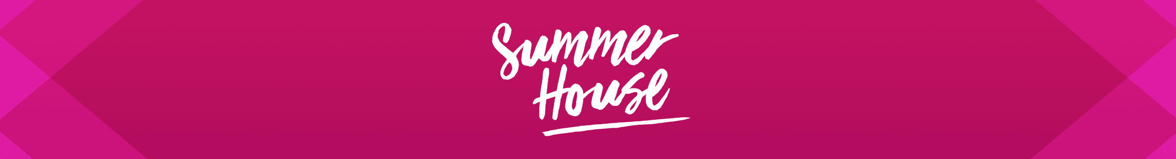 Shop Summer House Logo on berry gradient background header