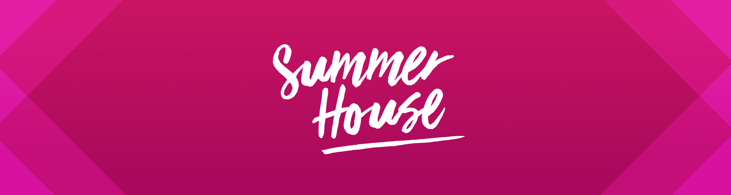 Shop Summer House Logo on berry gradient background header