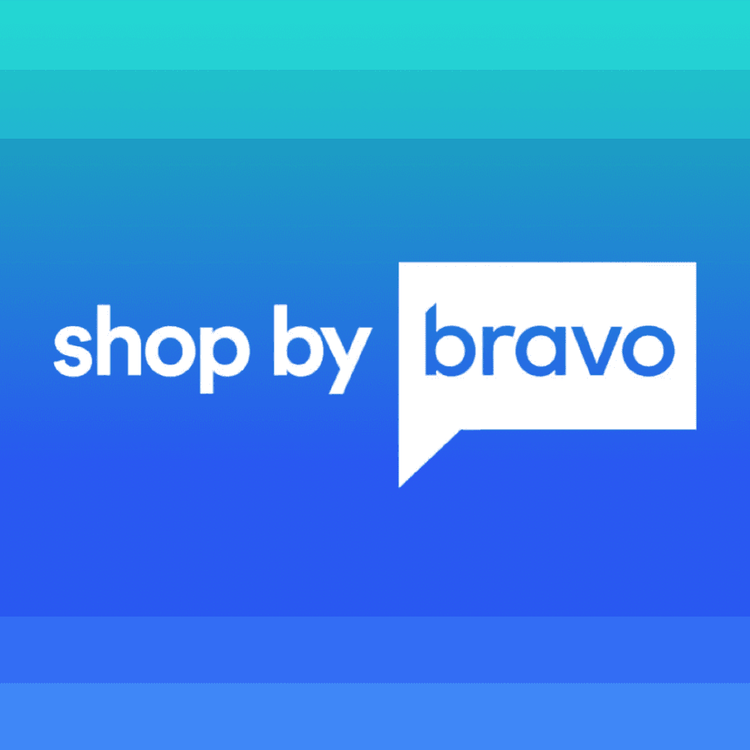 Shop by Bravo logo on blue gradient